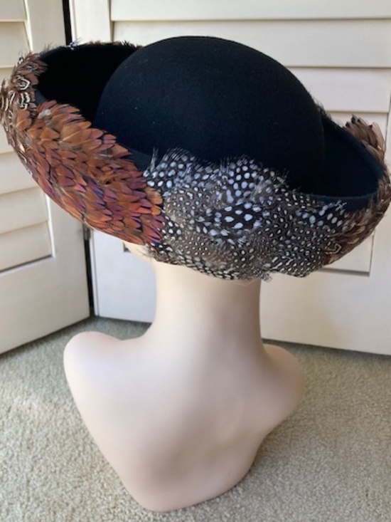 Wool Felt Hat with Feather Trim main image 6